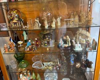 Some of the many nativity sets