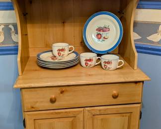 Kitchen Hutch - $54. (Items on hutch are not included in price).