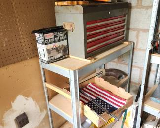 Tools and shelving.