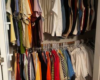 Sweater vests, and polos. Most sized XL