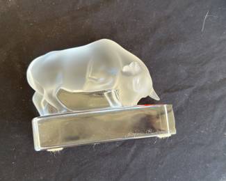 Lalique Crystal Bull Made in France 