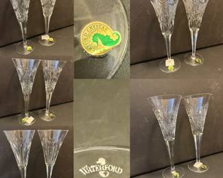 5 pairs Waterford Crystal Toasting Flutes
Peace, Prosperity, Love, Happiness, & Health