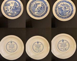 ( 3 ) The Spode Blue Room Collection Willow Series Plates