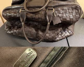 Mila Paoli Large Leather Duffel Bag