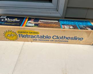 Vintage retractable clothesline