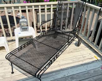 Wrought Iron Outdoor Lounger 