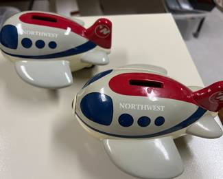 Vintage Northwest Airlines Coin Banks