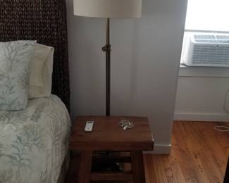 Accent table; floor lamp