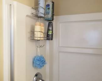 Shower caddy; shower hardware