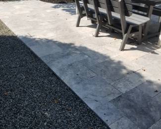 Terrazzo patio rectangles