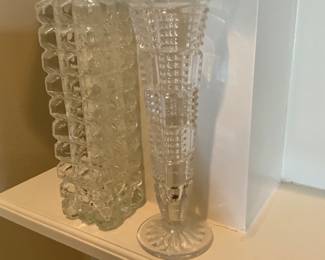 On mantle in living room - bud vases
