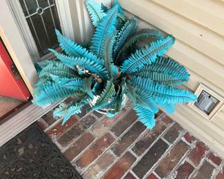 Artificial plant at entrance