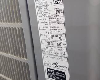 HVAC mfg. Oct. 2019