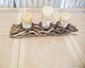 Driftwood candle holder