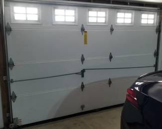 Garage doors are insulated