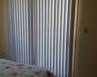 Sliding glass doors; vertical blinds