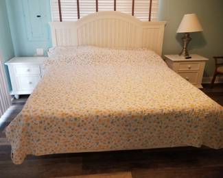 Queen bedroom set: queen bed; two nightstands