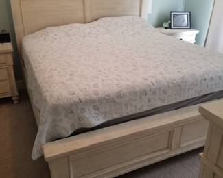 King bedroom suite: king bed; two nightstands; dresser