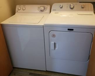 Maytag electric dryer; GE washing machine