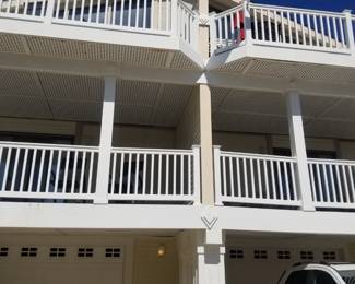 Vinyl railing; garage doors