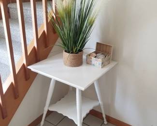 Victorian plant table; faux botanical