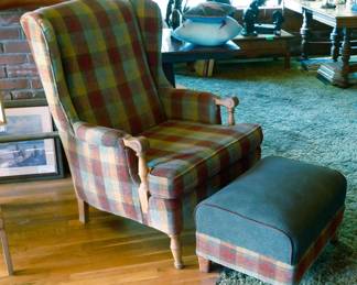 plaid chair