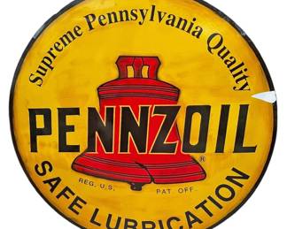 Large Metal Pennzoil Sign
