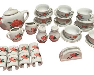 34 Pc Miniature Tea Set