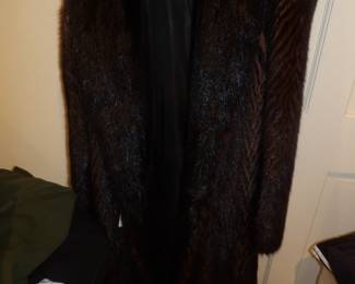 Man's full length fur coat