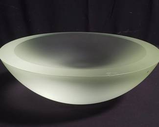 Signed Frantisek Vizner opal glass bowl. Lot #220
