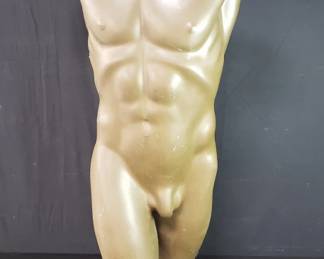 Fiberglass male torso mannequin. Lot # 115