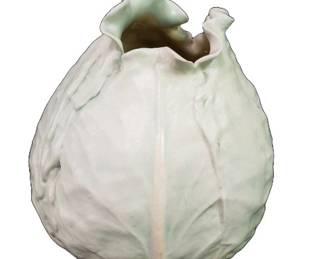 Patricia Garrett ceramic white cabbage vase. Lot # 178