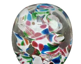 Signed hand-blown glass paperweight. Lot # 181