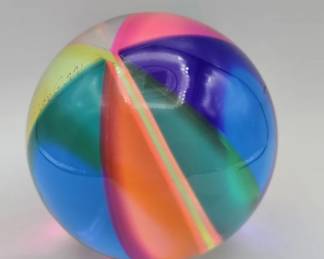 Signed Vasa Velizar Mihch laminated and polished acrylic sphere. Lot # 184
