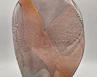 William Morris 1982 blown glass light vessel. Lot # 700