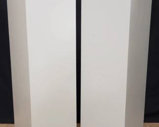 Pair of contemporary wood pedestals. Lot # 275