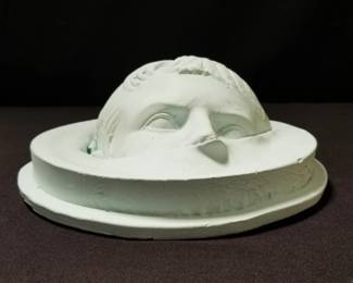 Signed and dated plaster Caesar mold wall. Lot # 241