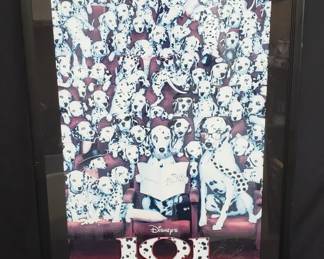 Signed Disney's 101 Dalmatians poster print. Lot #94