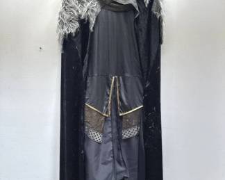 Medieval costume with faux fur cape. Lot #16