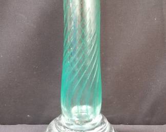 Signed hand blown glass vas. Lot #246