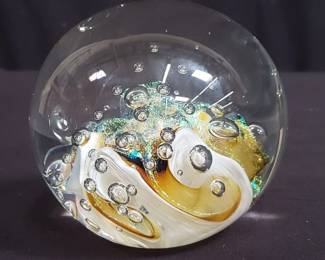 Schuster Studios glass paperweight. Lot # 173