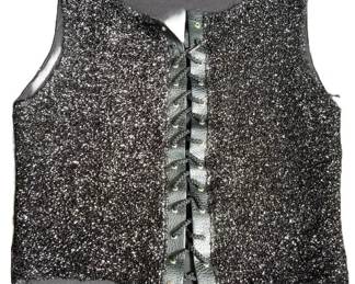 Bedazzled black vest. Lot # 234