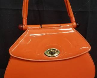 Vintage orange handbag. Lot # 333