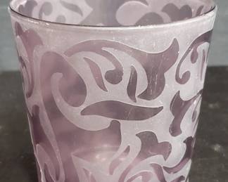 Signed Michael Weems etched tumbler. Lot # 139