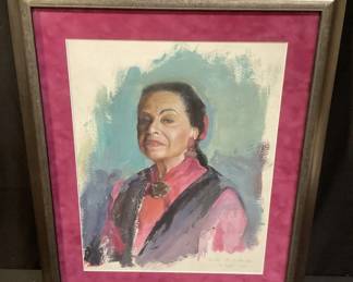 Richard J. Frost pencil signed, dated pastel. Lot # 159