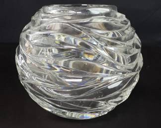 Tiffany & Co. Wave cut crystal vase. Lot # 106