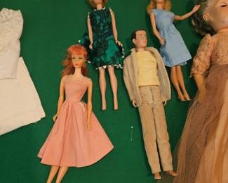 Various previously played with dolls