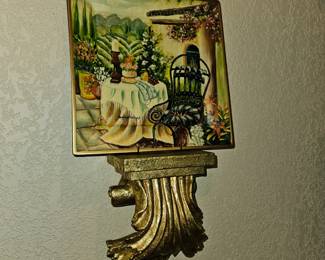 Golden wall sconce
Greek Garden lunch patio
