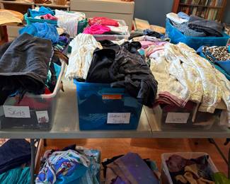 Skirts, jeans, button ups, T shirts, scarves and more