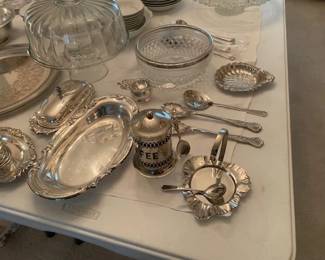 More Vintage Silver Plated and Crystal items